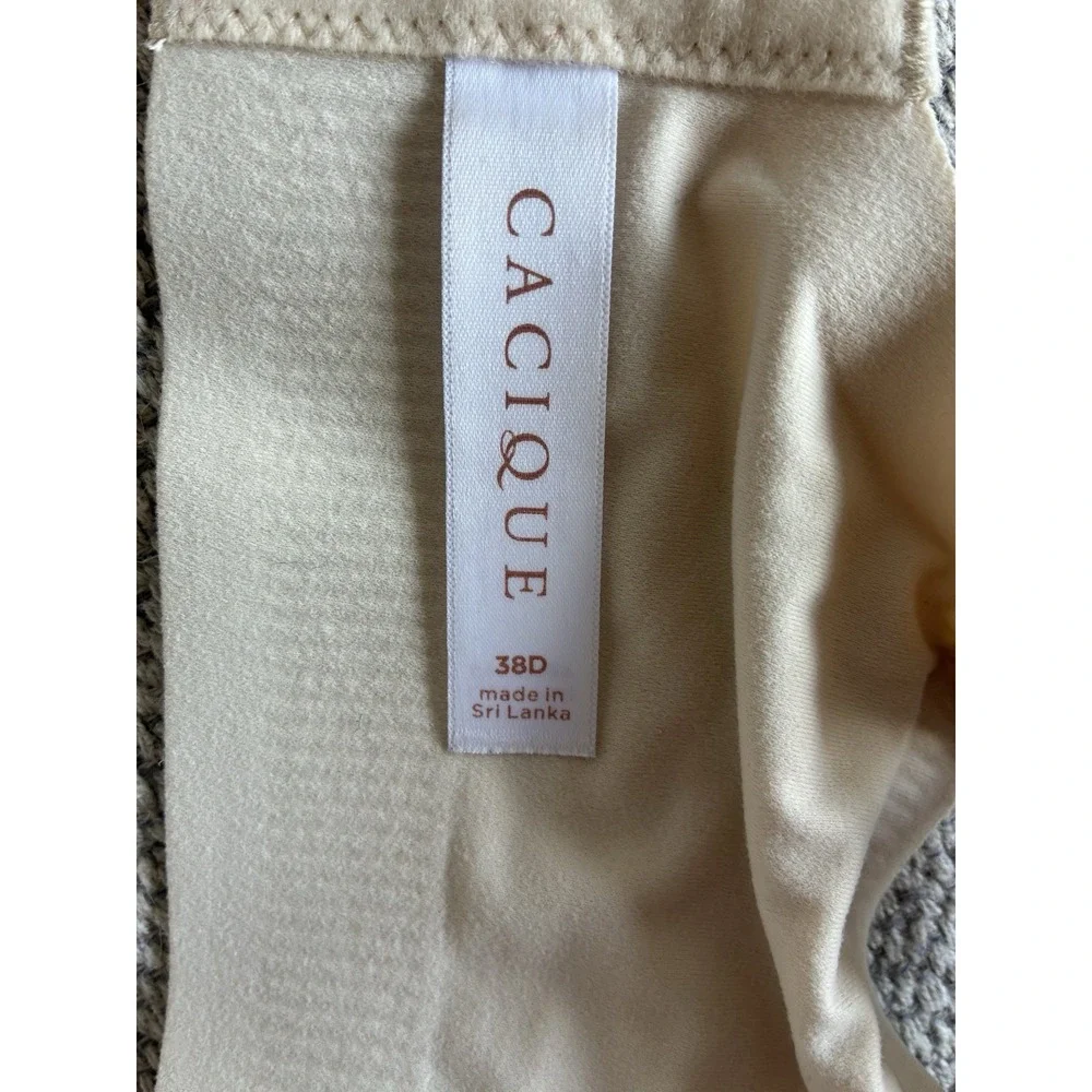 Cacique 38D Lightly Lined Full Coverage Underwire Bra Beige Nude 1142245